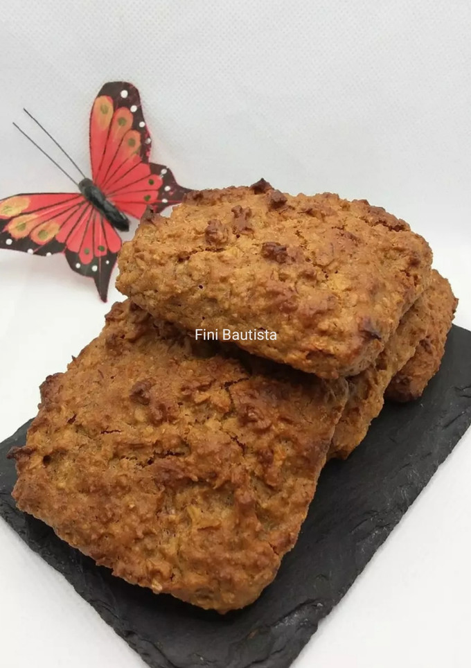 Una foto de Bizcochos de avena plátano y mantequilla de cacahuetes