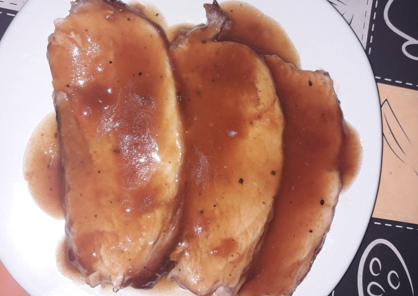 Pierna al horno, bien sazonada (dulce)