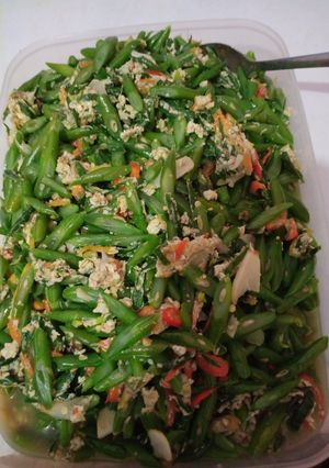 Foto resep Tumis buncis orak Arik telur