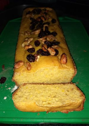Una foto de Budín de naranja con frutos secos. fitness
