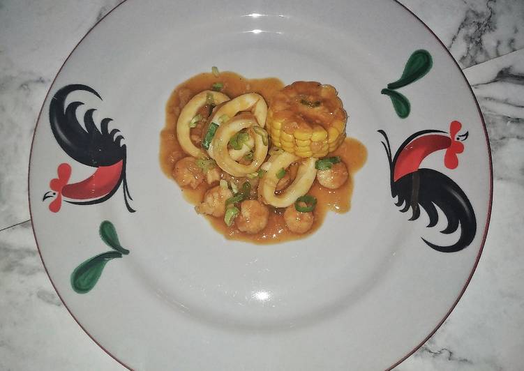 Resep Cumi Udang Asam Manis, Lezat Sekali