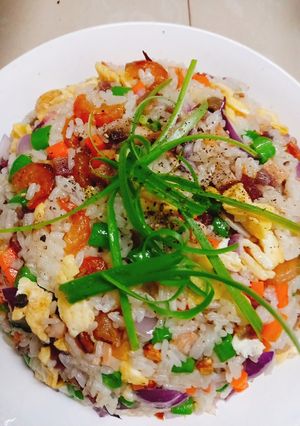Hình của món Cơm rang thập cẩm.