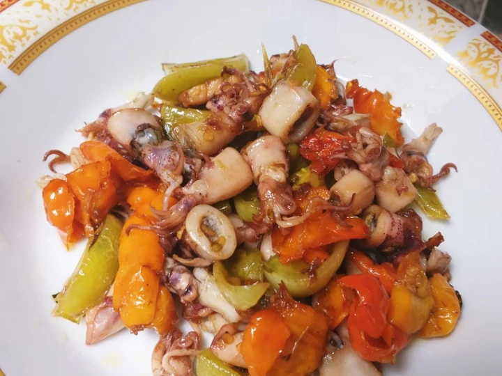 Cara Sederhana Membikin Resep  Tumis Cumi Asin Tempe Pedas yang Lezat, Menggugah Selera