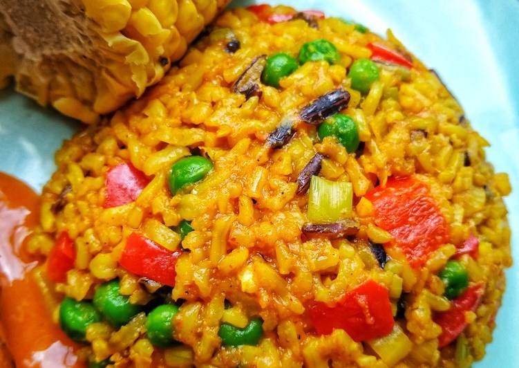 Recipe of Award-winning Savoury Spicy Rice (Nandos Style)