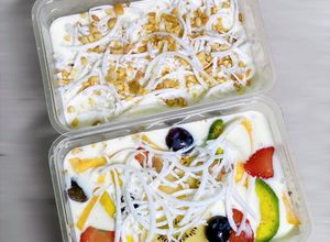 Hình của món Kem chuối mix hoa quả.