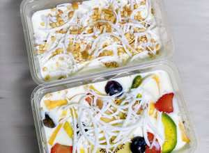 Hình của món Kem chuối mix hoa quả.