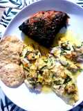 Bifes de pescado al horno, "a mi manera"