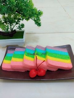 Foto resep Rainbow Cake Putih Telur