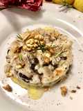 Risotto radicchio, pere noci e fontina