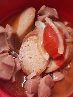 Foto resep Galantin ayam sosis asam manis