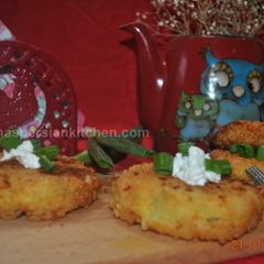 A picture of Mashed potato cakes.