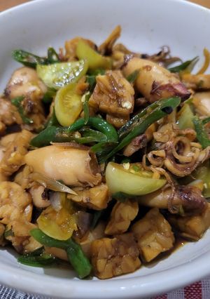 Foto resep Cumi Asin Orek Tempe - Kids Friendly