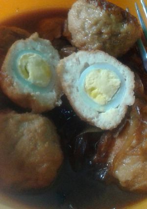 Foto resep Bola2 ayam saus teriyaki