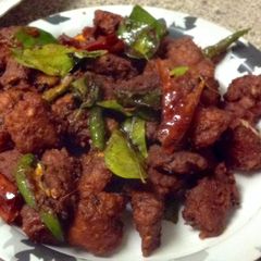 A picture of Chicken 65.