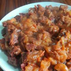 بسطرمة بالبصل والبندورة-レシピのメイン写真