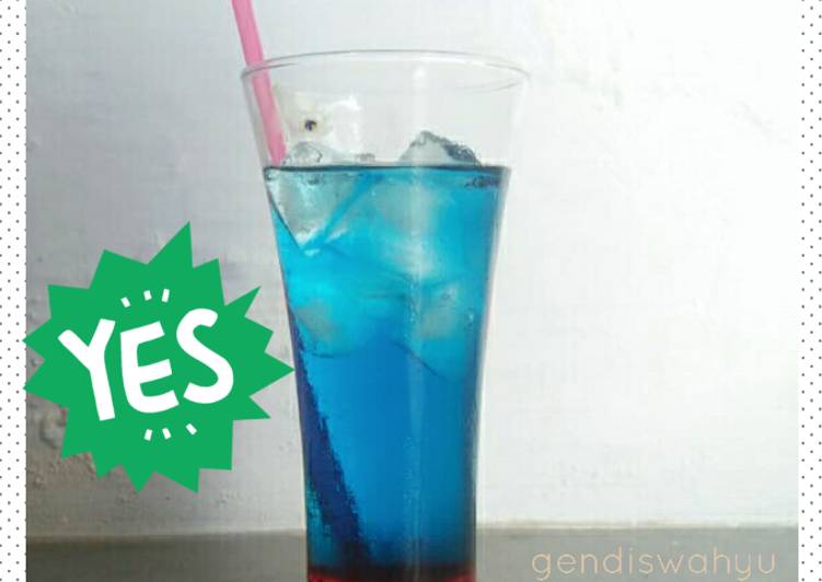 Resep Blue Mocktail (dupe mix berry PH) Enak dan Antiribet