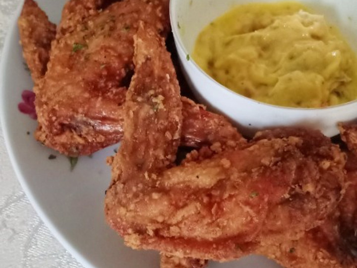 Resep Chicken Wings with Garlic Butter Dip, Lezat