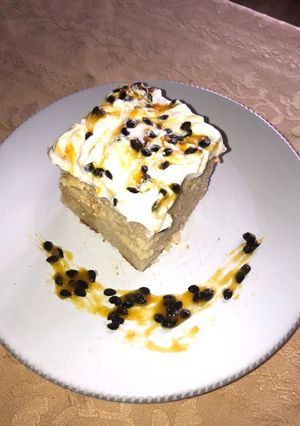 Una foto de Tres leches de Maracujá