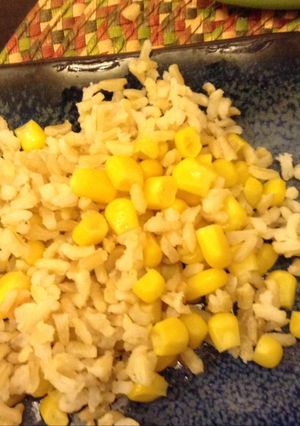 A picture of Corn and rice.