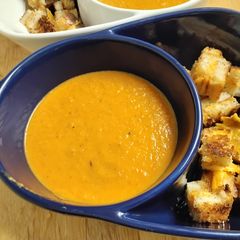 A picture of Creamy Veggie Comfort Soup.