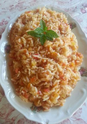 صورة لوصفة أرز أميركي بالبندورة