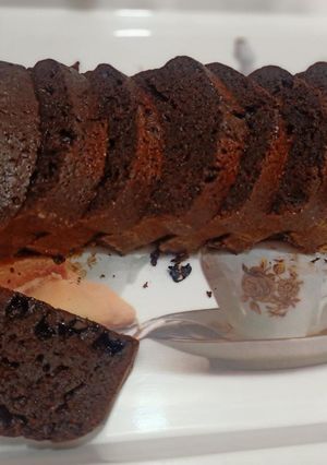 A picture of Without oven Double chocolate chip tea cake 🎂.