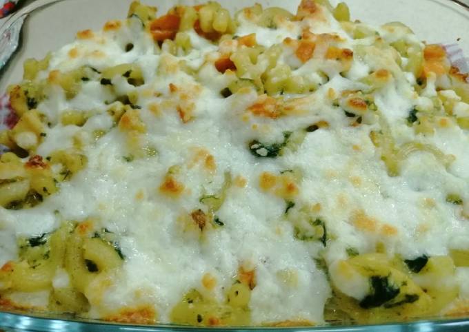 Steps to Prepare Favorite Baked Macaroni with Spinach