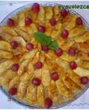 Tarta de manzana y frambuesas