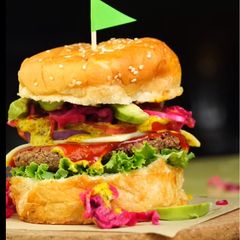 A picture of Rajma Kebab Sandwich￼.