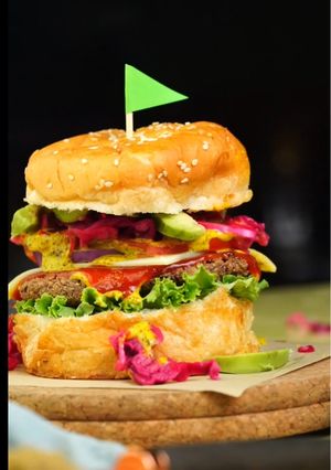 A picture of Rajma Kebab Sandwich￼.