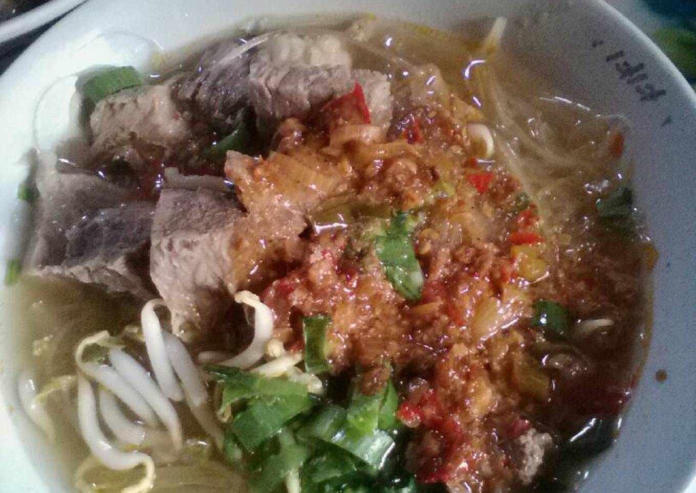 Soto daging tauco simple