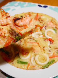 韓式海鮮煎餅 的食譜成品照片