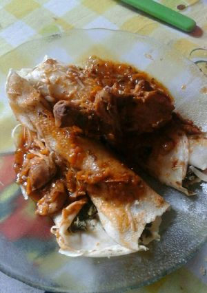 Una foto de Canelones de acelga y arroz