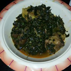 A picture of Edikaikong soup.