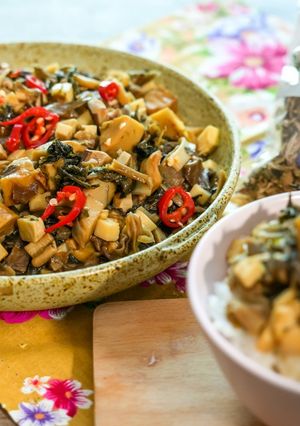 【梅干菜乾素肉燥】素食福音！超下飯梅干菜素肉燥～一碗接一碗停不下來 的食譜成品照片