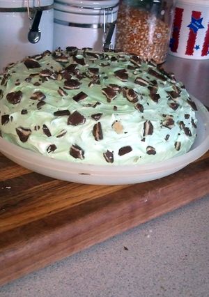 A picture of Andes Mint Chocolate Cake.