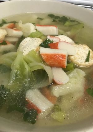 Foto resep Sup Sapo Tahu Daging Kepiting 😘