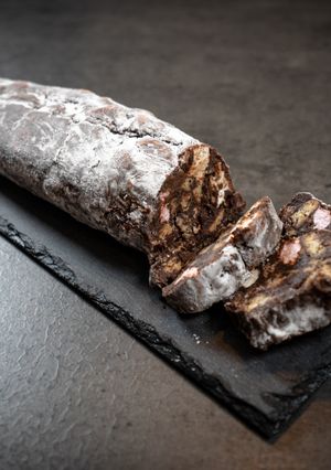 Une photo de Saucisson au chocolat et chamallows
