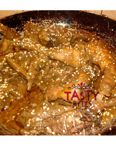 A picture of Orange sesame chicken.