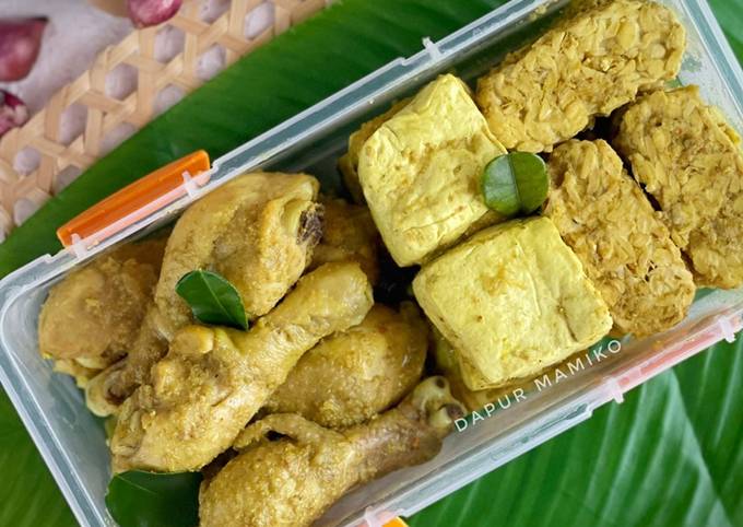 Resep Ayam Tahu Tempe Ungkep Bumbu Kuning Oleh Fany Dapur Mamiko