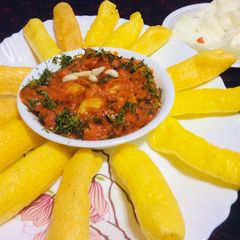 A picture of Spicy garlic potato.