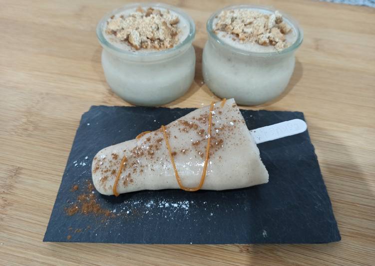 Helado de plátano, pera, canela y leche de coco 🍌🍐🥥