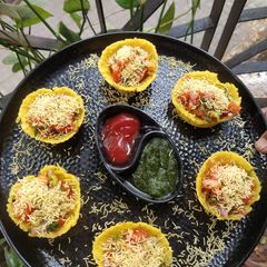 A picture of Leftover dal chawal kachumber salad.