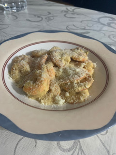 Una foto de Gambas a la salsa de mostaza