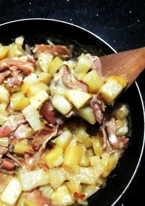 Foto resep Smoked Texas Ham Potato au Gratin - no oven
