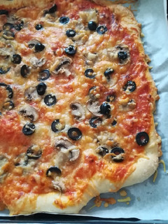 Una foto de Pizza casera