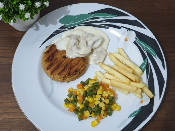 Langkah Mudah untuk Menyiapkan Steak Tempe (ide menu diet) with Creamy Sauce #49 Anti Gagal