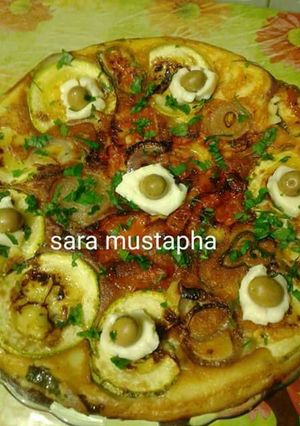صورة لوصفة بيتزا بالخضر في مقلاة