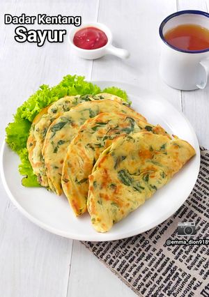 Foto resep Resep Dadar Kentang Sayur