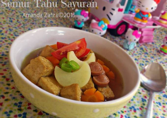 Semur tahu sayuran (menu si kecil)